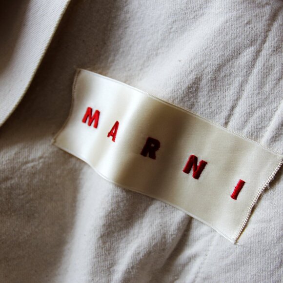 BNWT SS21 MARNI OFF WHITE DENIM TRENCH COAT 48 & 50 - Picture 10 of 15